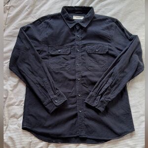 Buck Mason Men’s Brushed Flannel Shirt dark Blue - Large